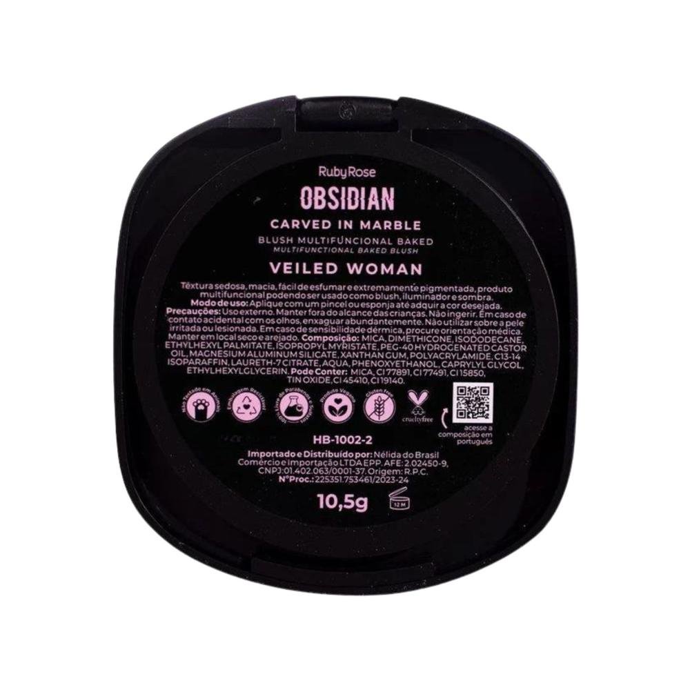 Blush Multifuncional Ruby Rose Obsidian Carved In Marble Veiled Woman Hb-1002-2 Veiled Woman 6