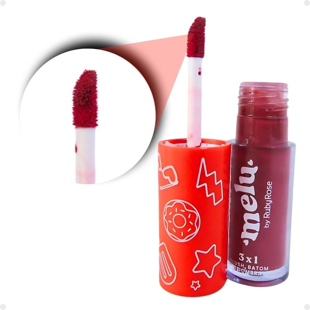 Blush, Batom e Sombra 3x1 Melu By Ruby Rose Boo 05 Boo 05 3