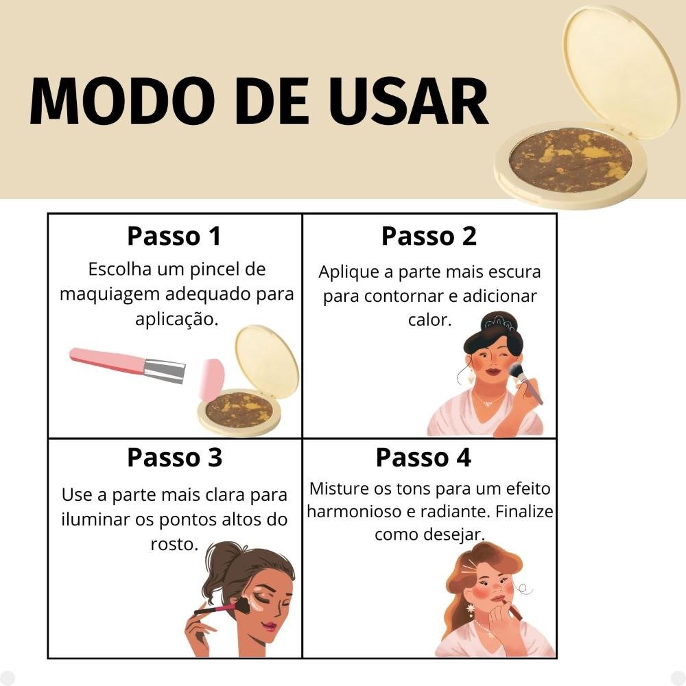 Bronzer e Iluminador Marmorizado Ruby Rose Glass Marble Essence Royalty Mb02 Hb-f1605-2 Royalty 7