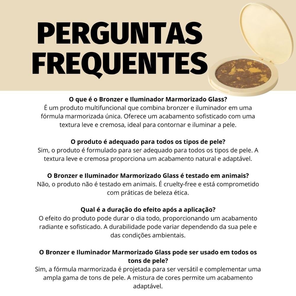 Bronzer e Iluminador Marmorizado Ruby Rose Glass Marble Essence Royalty Mb02 Hb-f1605-2 Royalty 8