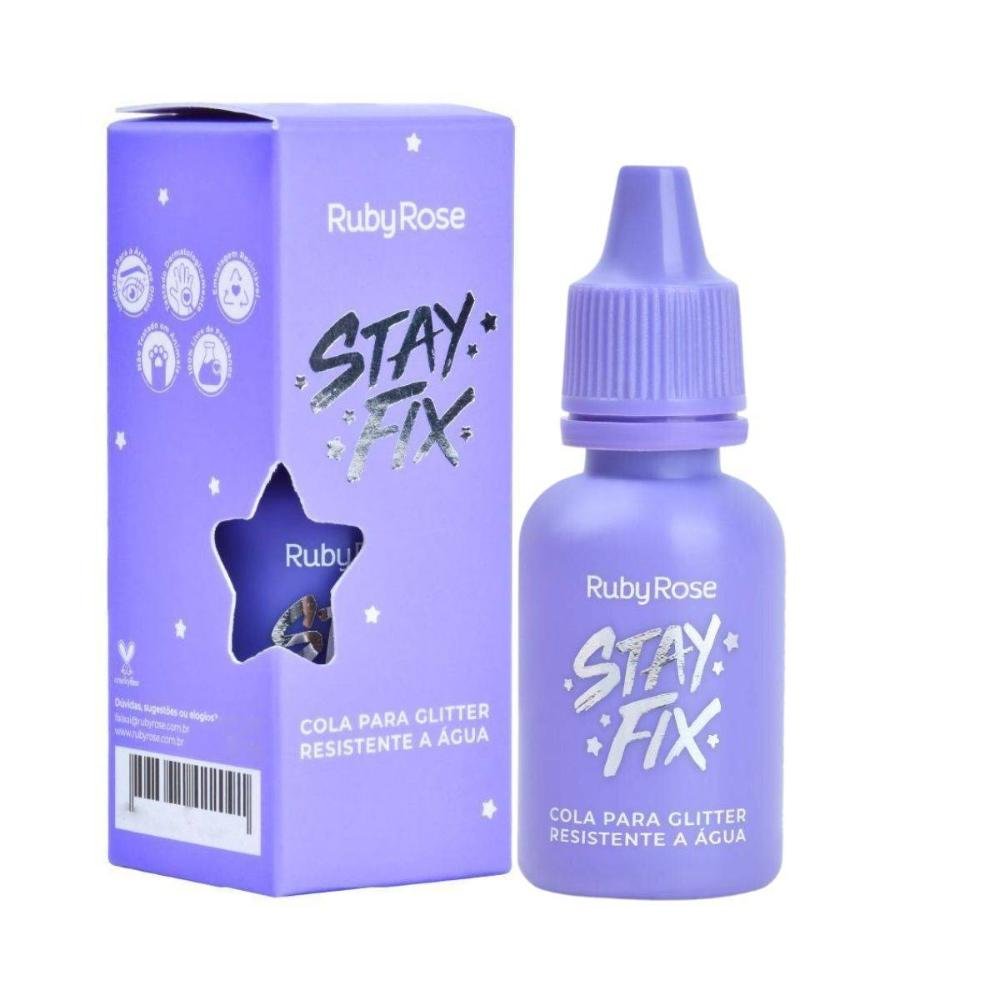 Cola Para Glitter Ruby Rose Stay Fix Resistente À Água 10ml 10ml 1