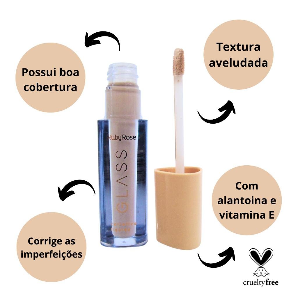 Corretivo Líquido Ruby Rose Glass Gcf10 5ml Gcf10 2