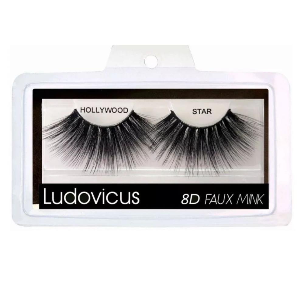 Cílios Postiços 8d Ludovicus Faux Mink Hollywood Star Preto 1