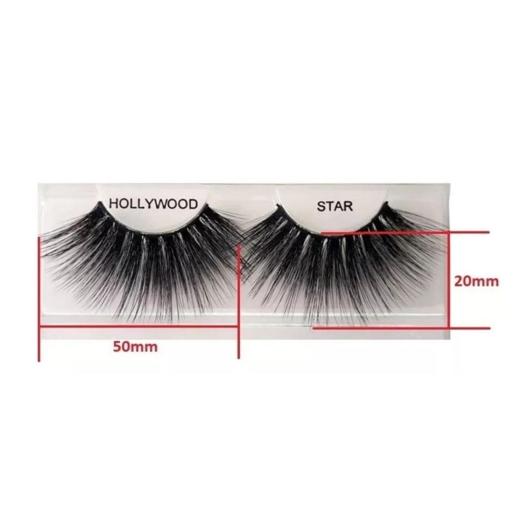 Cílios Postiços 8d Ludovicus Faux Mink Hollywood Star Preto 3