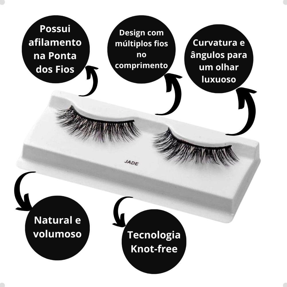 Cílios Postiços Bruna Tavares Kiss Ny Minx Effect Design Jade Ref.kbt02br Preto 2