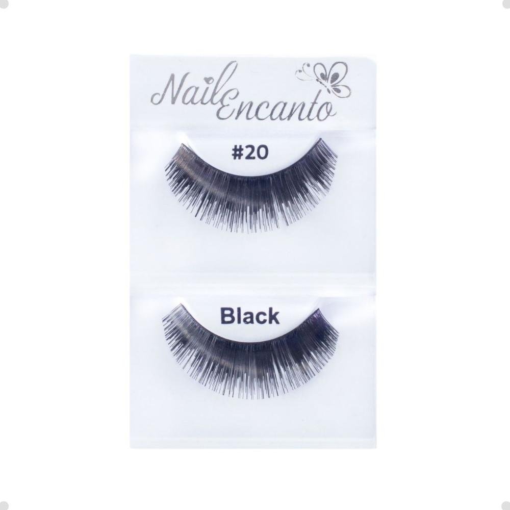 Cílios Postiços Nail Encanto Black #20 Ne304 Preto 1