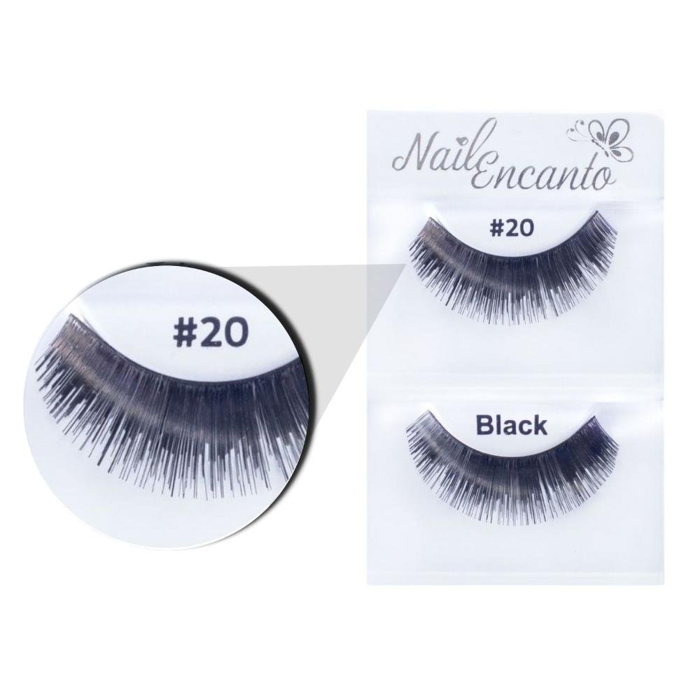Cílios Postiços Nail Encanto Black #20 Ne304 Preto 3