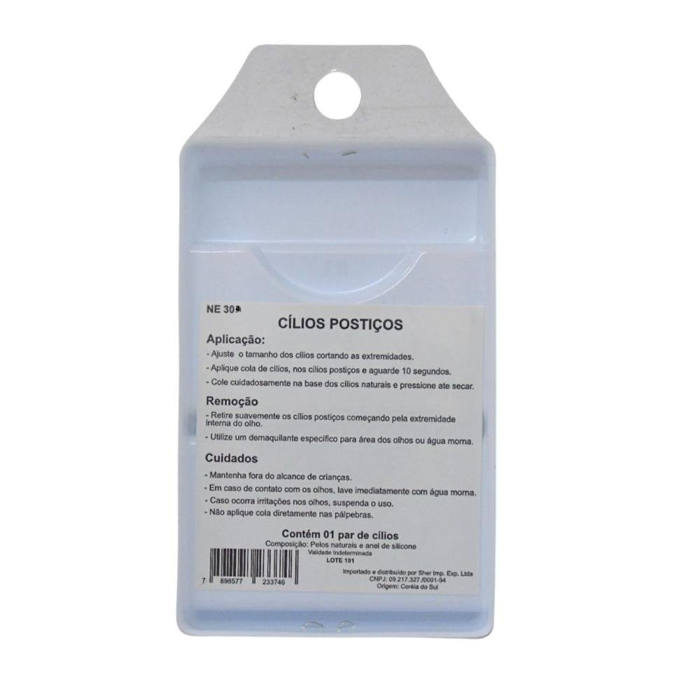 Cílios Postiços Nail Encanto Black #20 Ne304 Preto 4