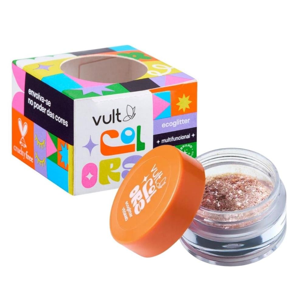 Ecoglitter Multifuncional Vult Colors Prata Paête 1g Paête 1