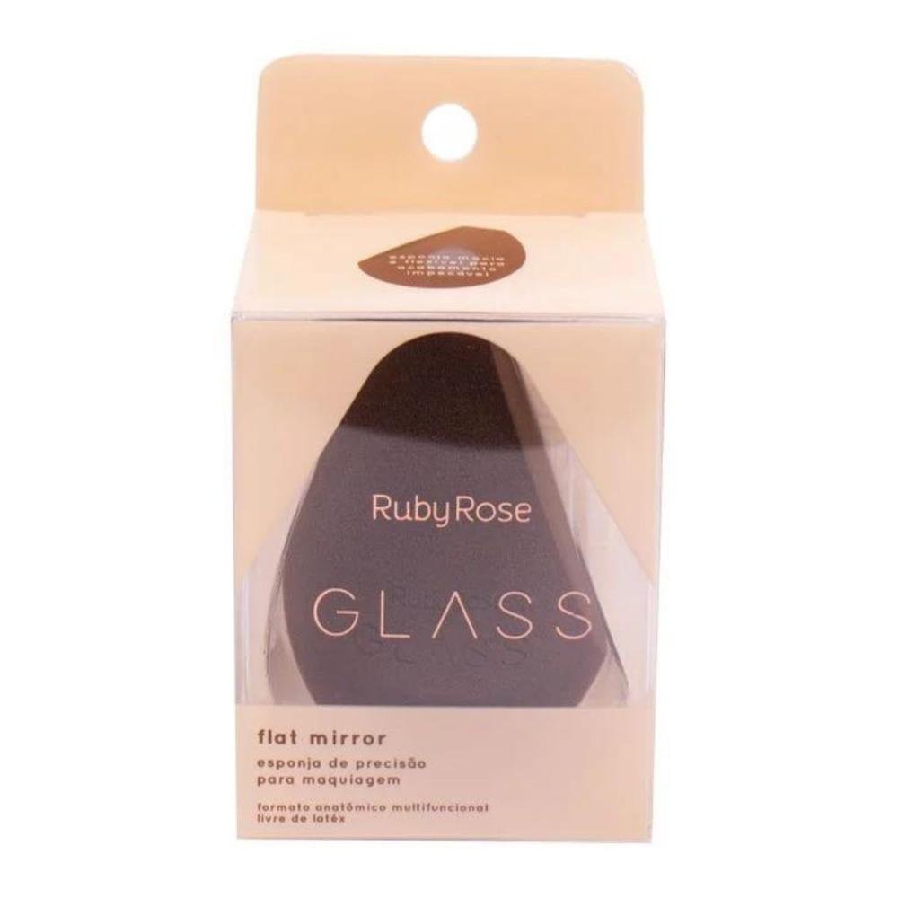 Esponja de Precisão Ruby Rose Glass Flat Mirror ÚNICO 5