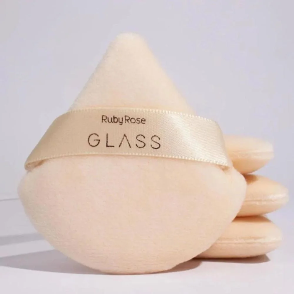 Esponja de Pó Ruby Rose Glass Powder Puff HB-S04 ÚNICO 4