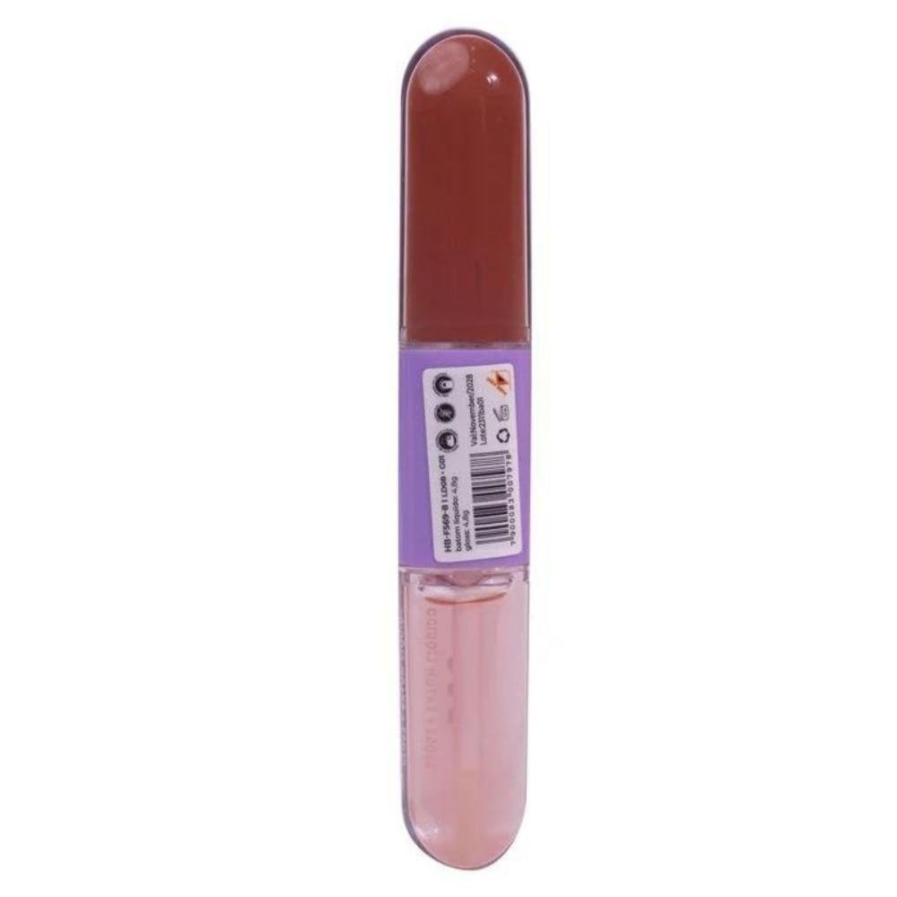 Gloss + Batom Líquido Duo Ruby Rose Ld08 9,6g Ld08 4