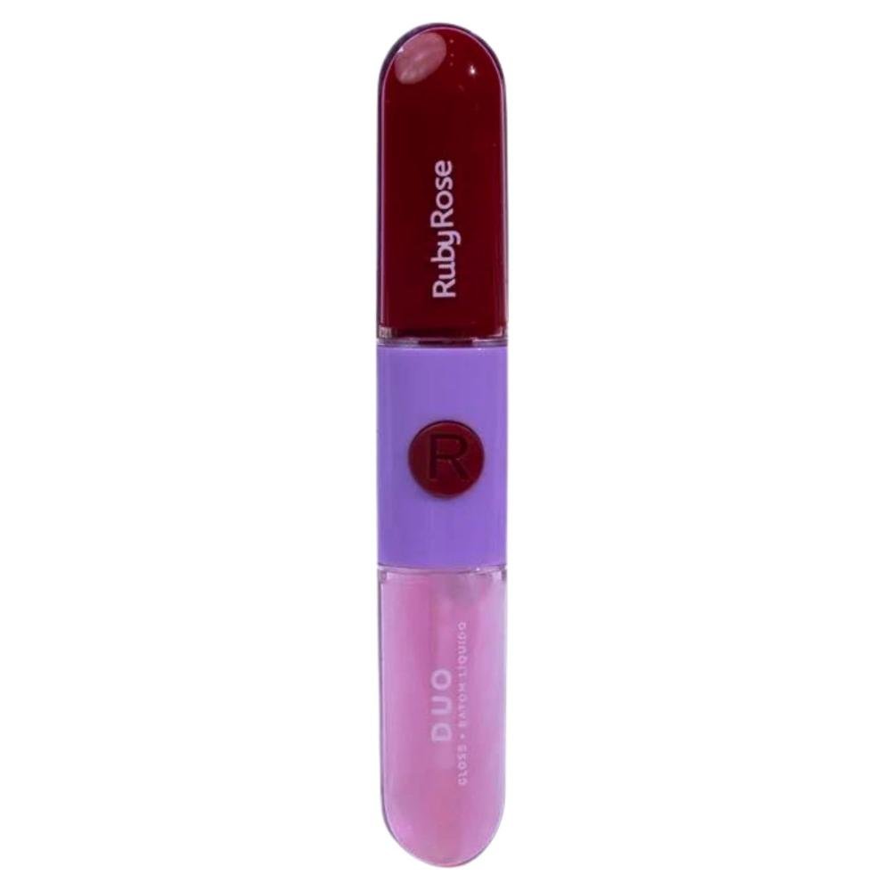Gloss + Batom Líquido Duo Ruby Rose Ld07 9,6g Ld07 3