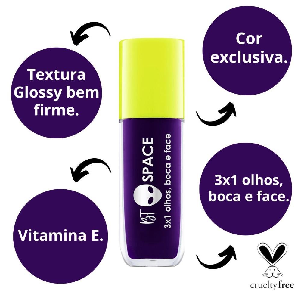Gloss 3x1 Bruna Tavares Et Space Ufo 4ml Ufo 2