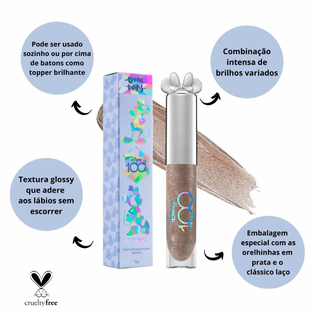 Gloss Labial Bruna Tavares Disney 100 Hollywood 5g Hollywood 2