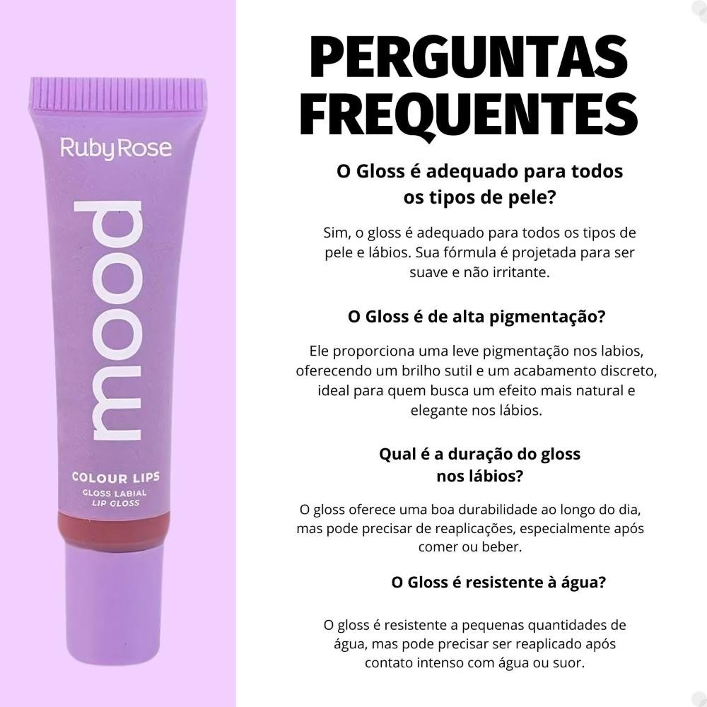 Gloss Labial Ruby Rose Mood Colour Lips Naive Hb-7201-3 Naive 7