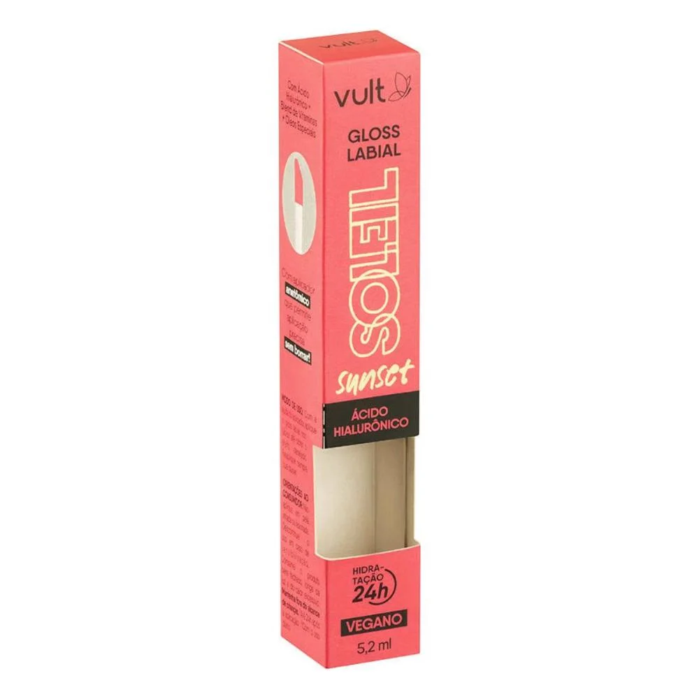 Gloss Labial Vult Soleil Sunset Ácido Hialurônico Praiana 5,2ml Praiana 5