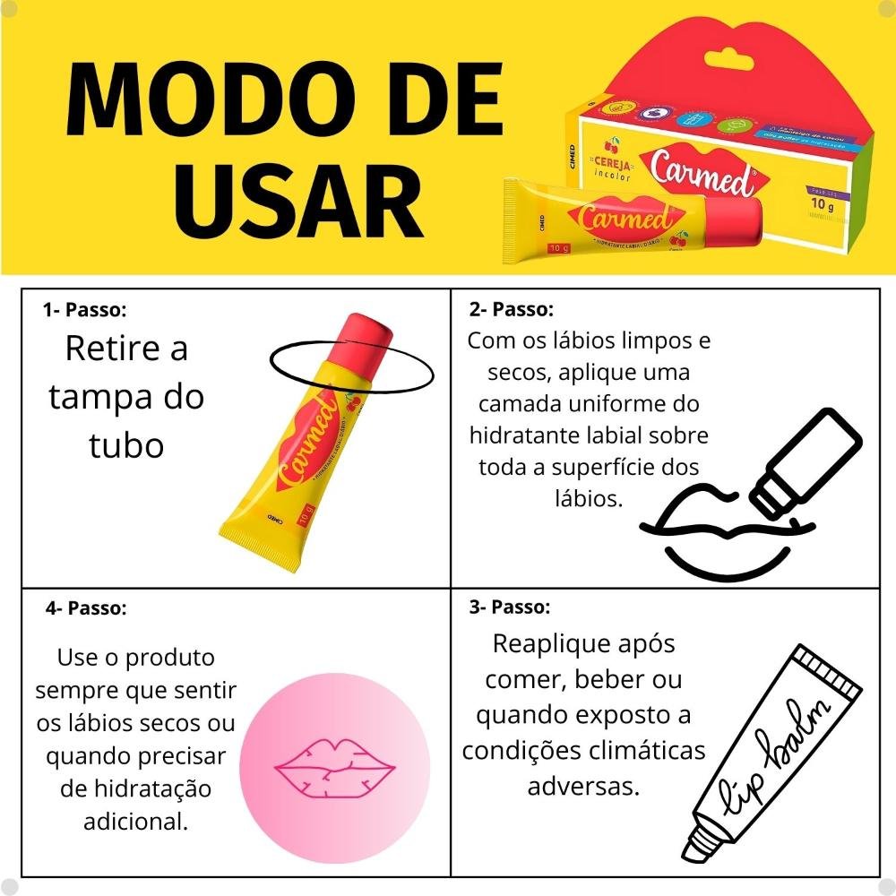 Hidratante Labial Carmed Cereja 10g Cereja 5