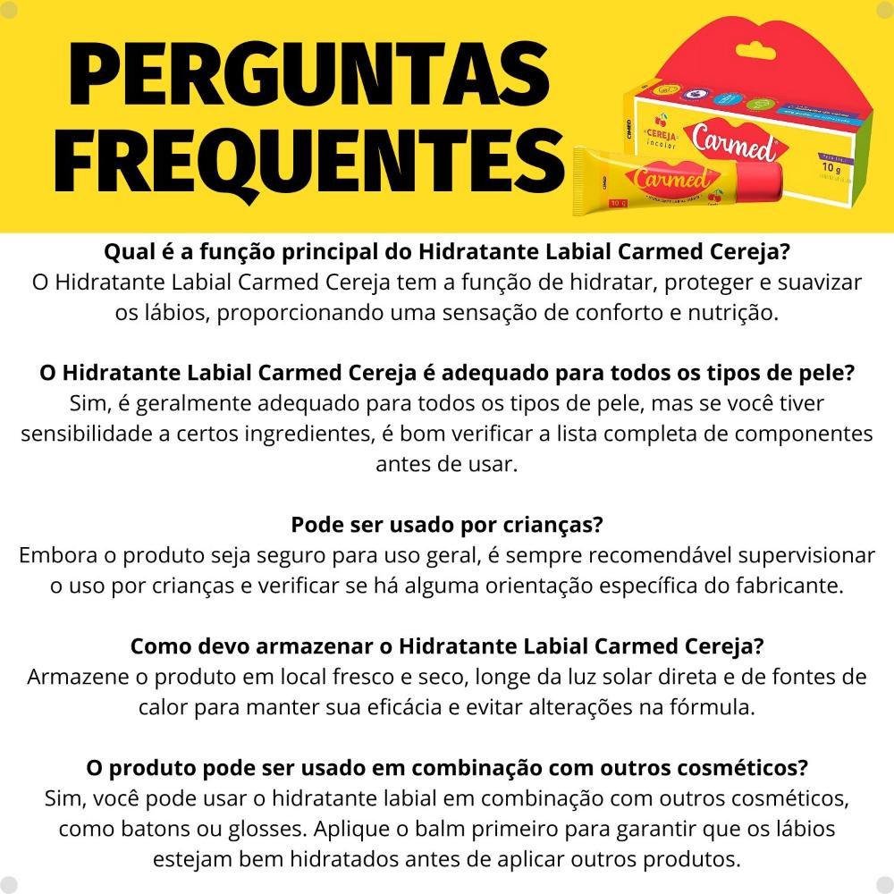 Hidratante Labial Carmed Cereja 10g Cereja 6