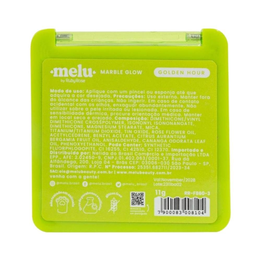 Iluminador Cremoso Melu By Ruby Rose Marble Glow Golden Hour 11g Golden Hour 6