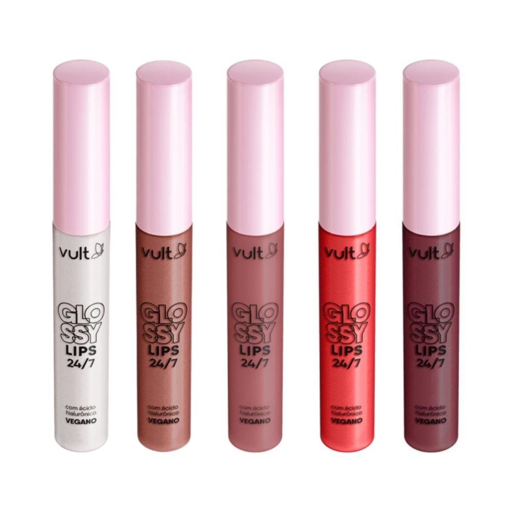 Kit Gloss Labial Vult Glossy Lips 24/7incolor C/5 Multicores 1