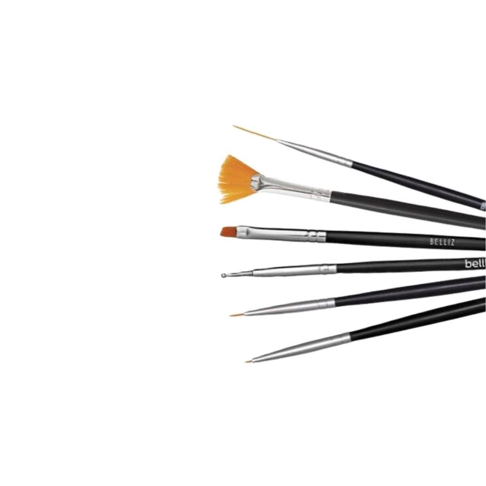 Kit Pincéis Para Decorar Unhas Belliz Cod.1281 C/6 Un ÚNICO 3