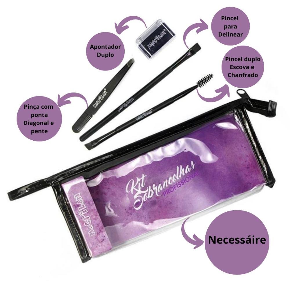 Kit Sobrancelhas Profissional Macrilan Ks100 ÚNICO 3