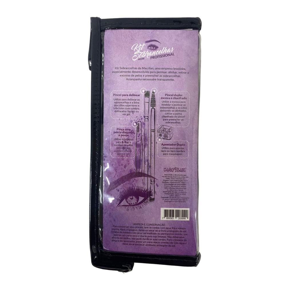 Kit Sobrancelhas Profissional Macrilan Ks100 ÚNICO 4