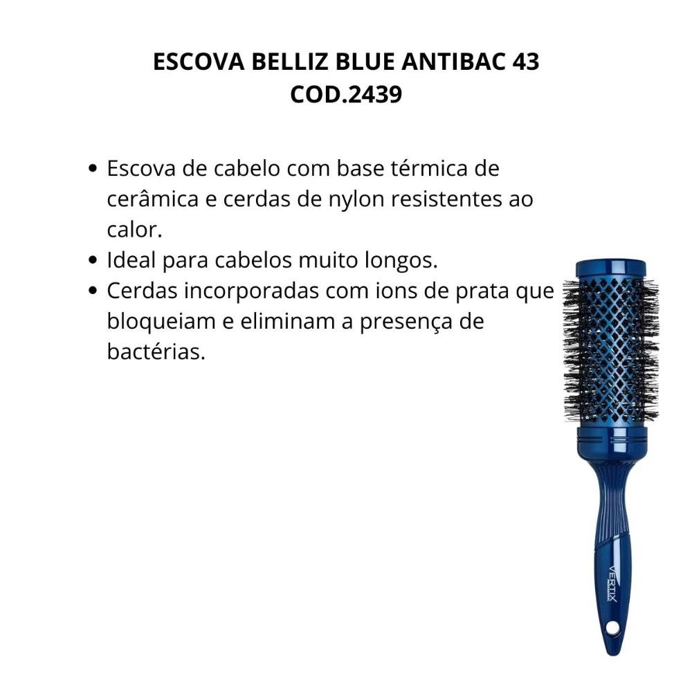 Escova Belliz Blue Antibac 43 Cod.2439 ÚNICO 2