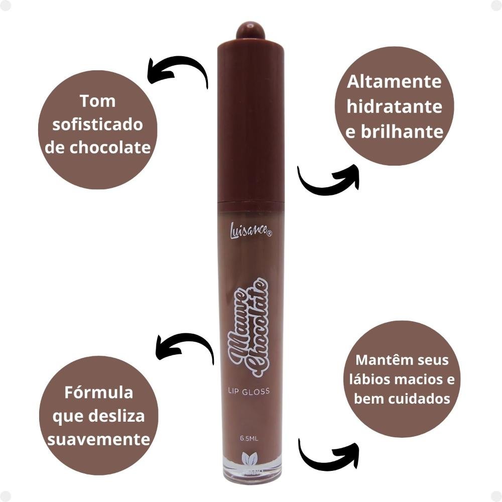 Lip Gloss Labial Luisance Mauve Chocolate Cor 1 Cor 1 2