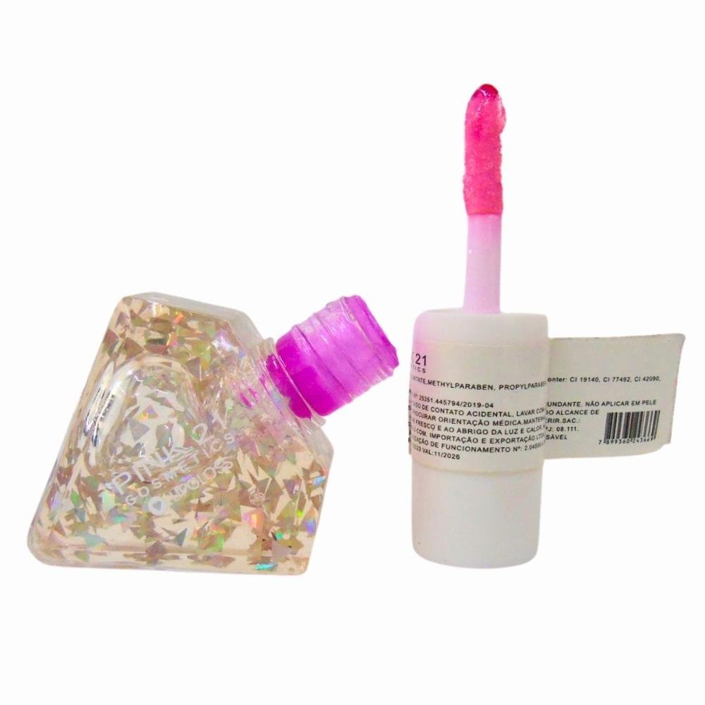 Lipgloss Mágico Pink 21 Fancy Dolly 02 7ml Cor 02 3