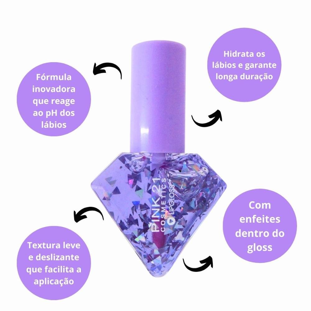 Lipgloss Mágico Pink 21 Fancy Dolly 03 7ml Cor 03 2