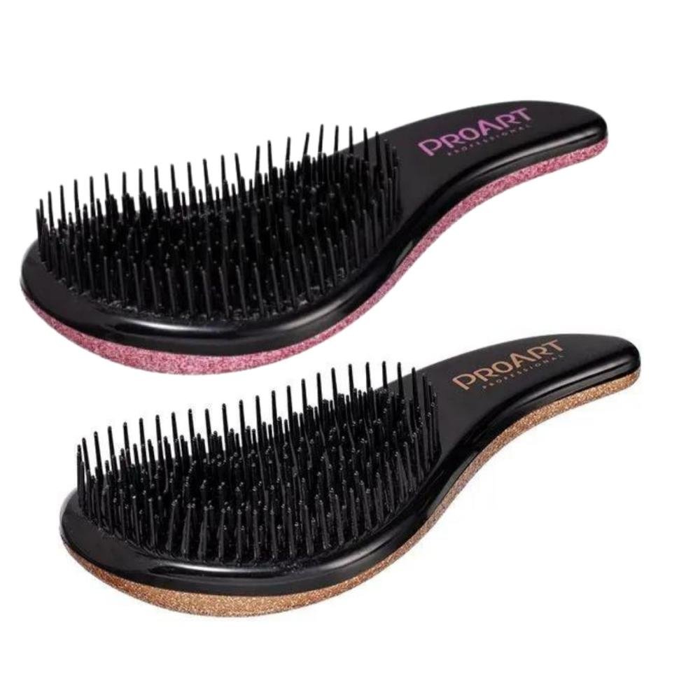Kit Escova Desembaraçante Proart Glitter Com 2 ÚNICO 4