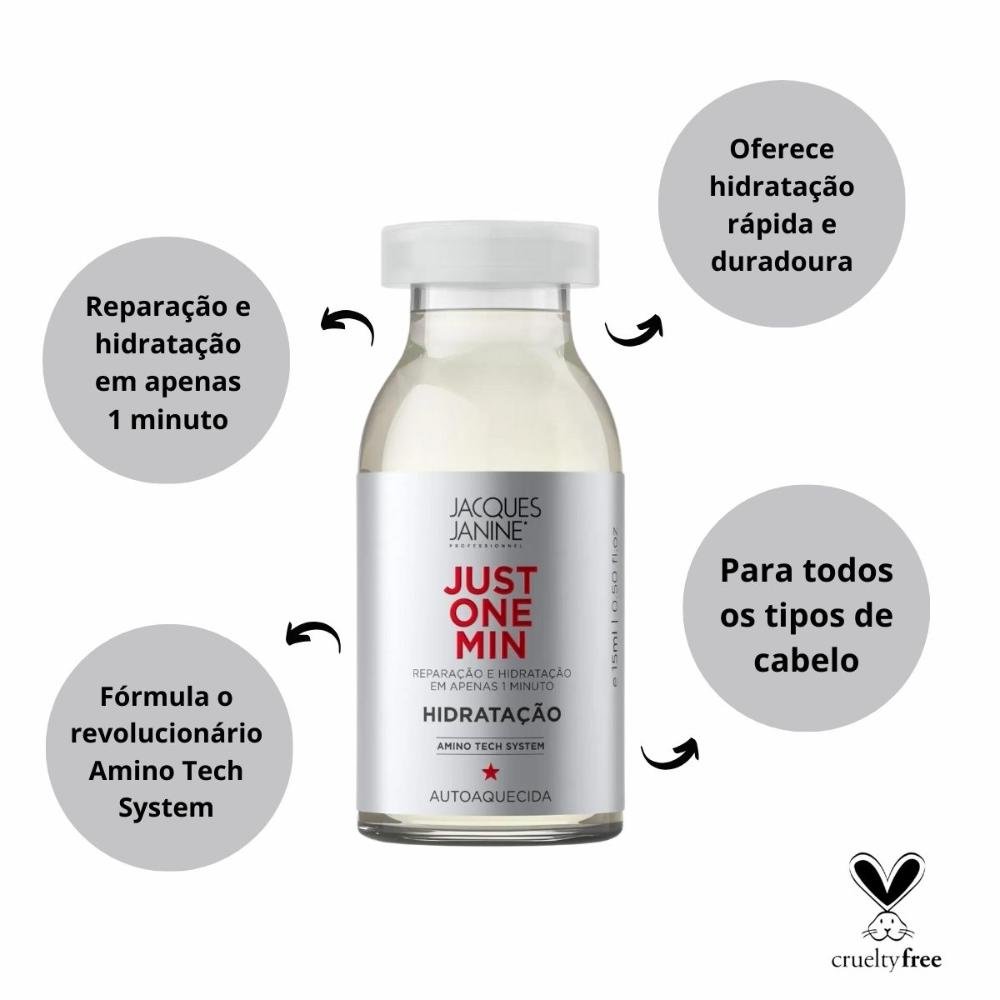 Ampola Autoaquecida Jacques Janine Just One Min Hidratação 15ml 15ml 2
