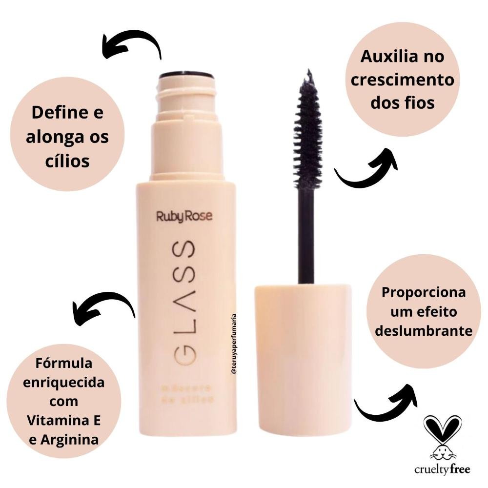 Máscara para Cílios Ruby Rose Glass 5g Preto 2