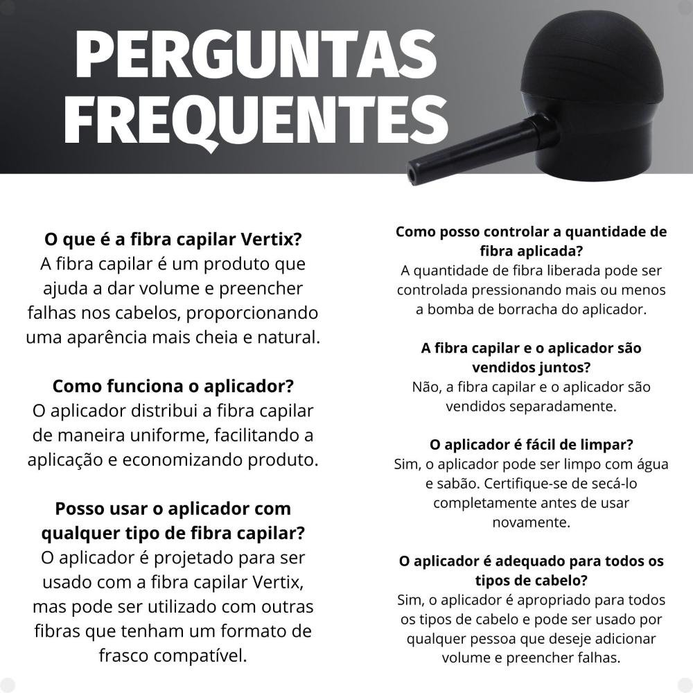 Aplicador para Fibra Capilar Vertix Cód.2816 ÚNICO 8