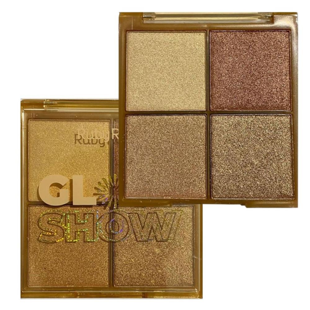 Paleta de Iluminador Ruby Rose Glow Show 2 Hb-7523 Multicores 1