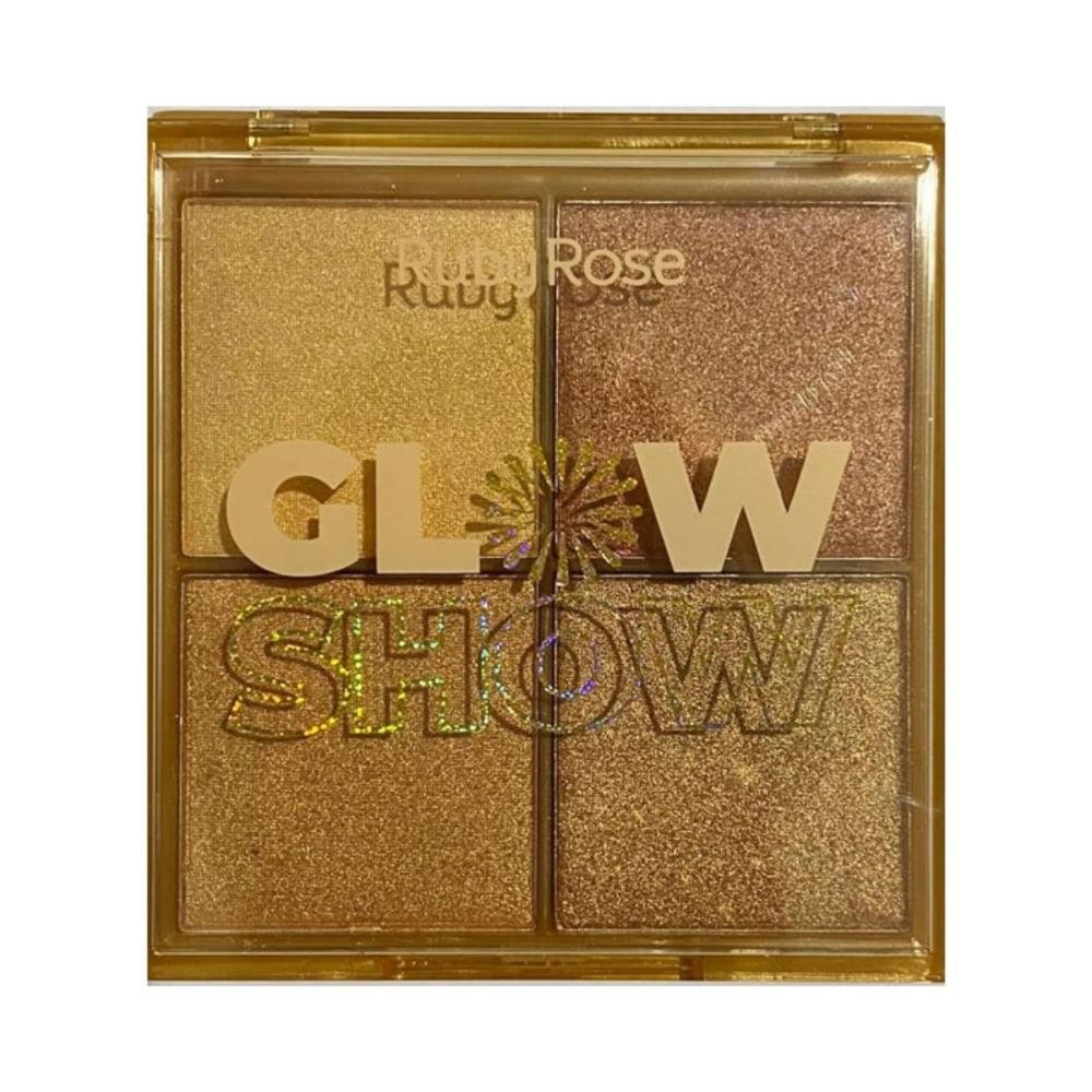 Paleta de Iluminador Ruby Rose Glow Show 2 Hb-7523 Multicores 3