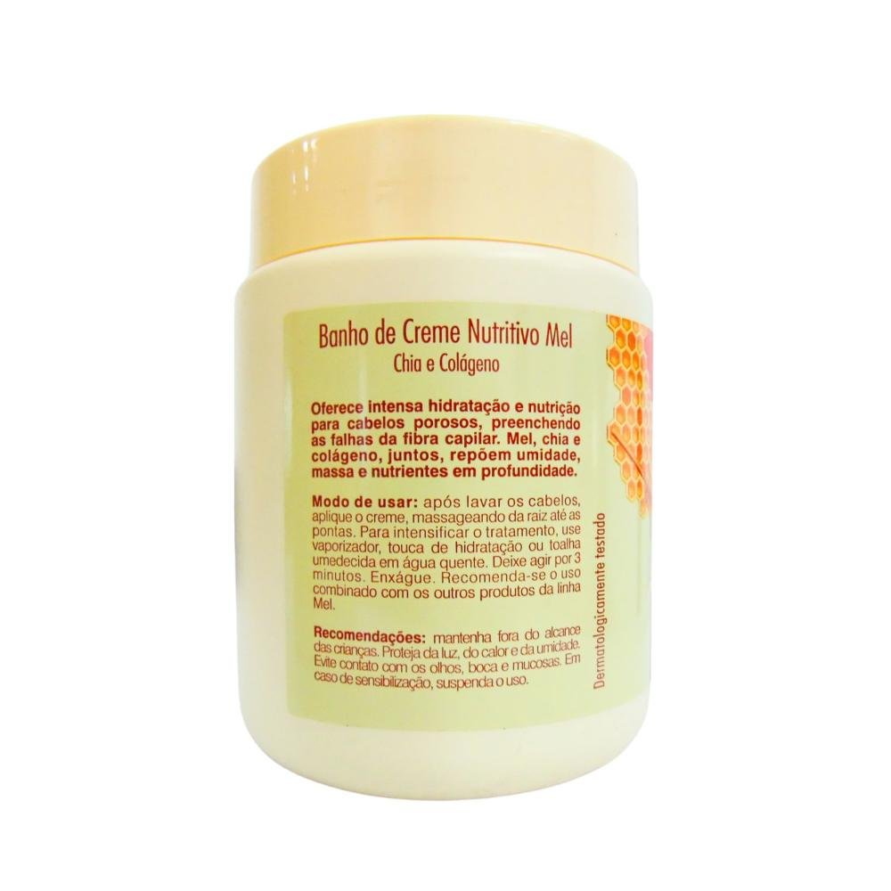 Banho de Creme Nutritivo Bio Extratus Mel Chia e Colágeno 500g 500g 3