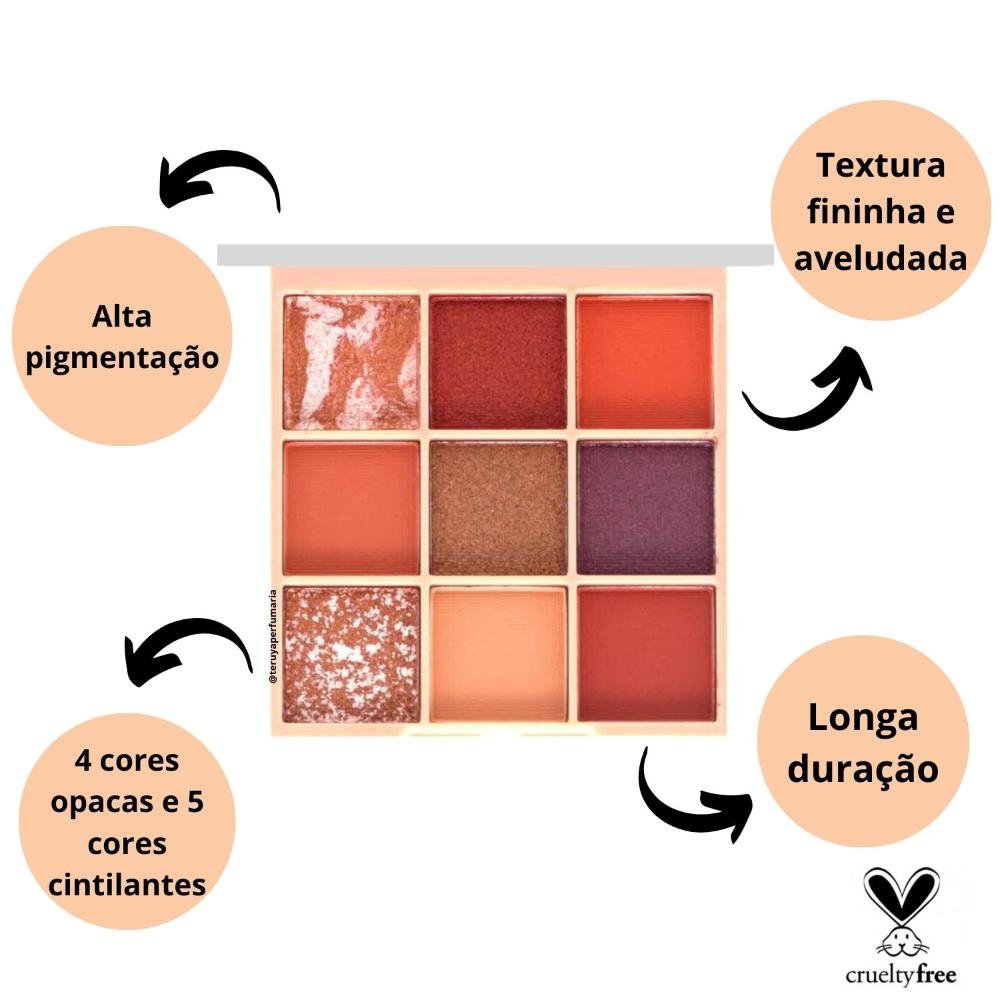 Paleta de Sombras Pink 21 Hey Babe 1 9g Multicores 2