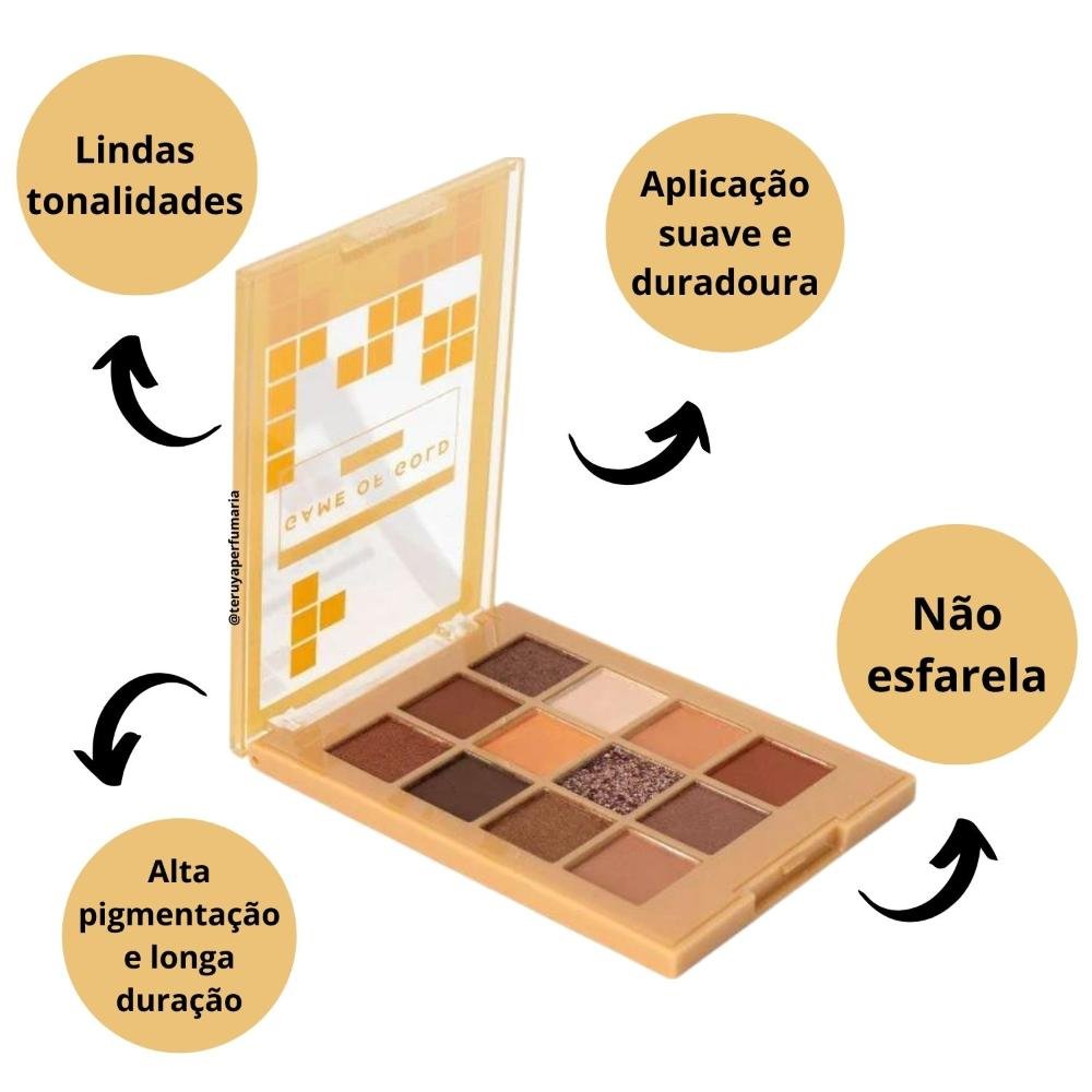 Paleta de Sombras Ruby Rose Game Of Gold 6,82g Multicores 2
