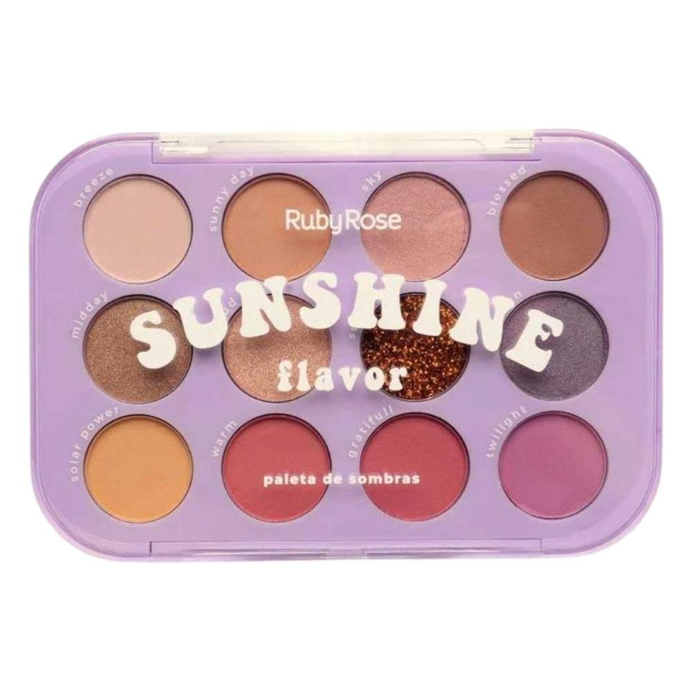 Paleta de Sombras Ruby Rose Sunshine Flavor 9,88g Multicores 3