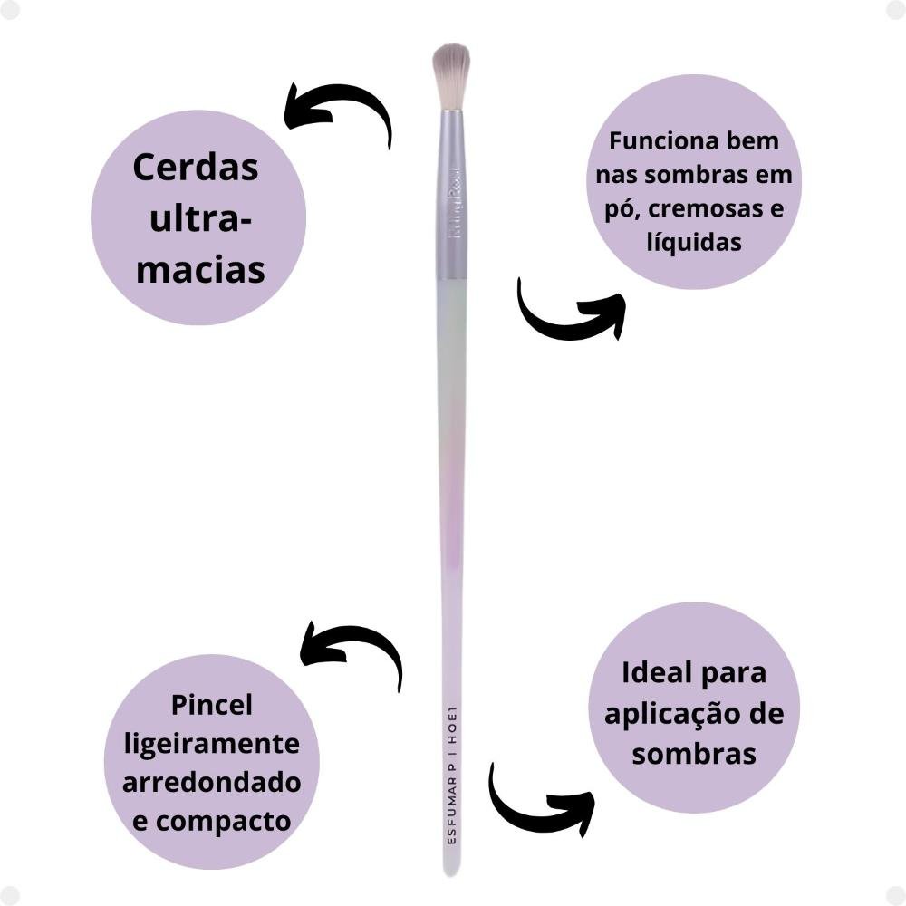 Pincel para Esfumar P Ruby Rose Holographic Hb-hoe1 ÚNICO 2