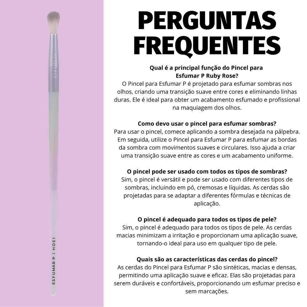 Pincel para Esfumar P Ruby Rose Holographic Hb-hoe1 ÚNICO 7