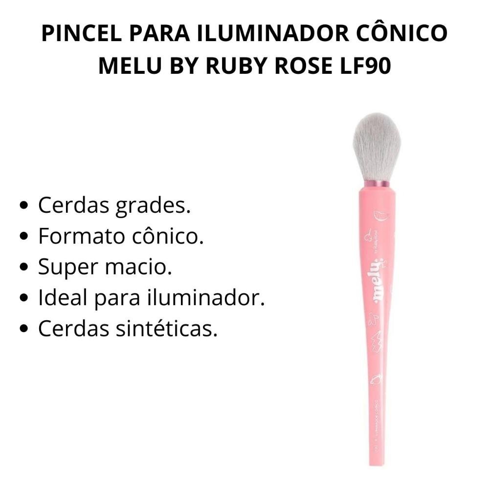 Pincel Para Iluminador Cônico Melu By Ruby Rose Lf90 ÚNICO 2