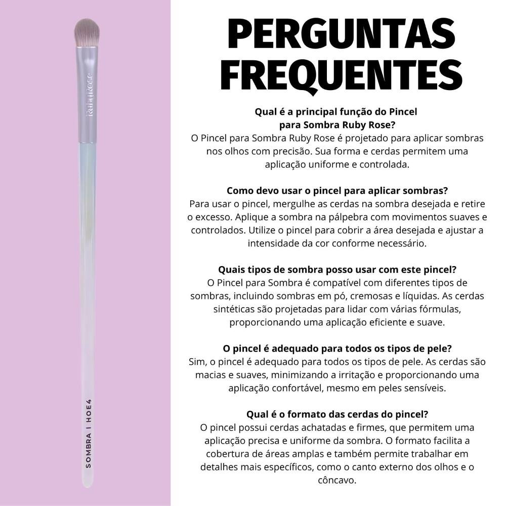 Pincel para Sombra Ruby Rose Holographic Hb-hoe4 ÚNICO 7
