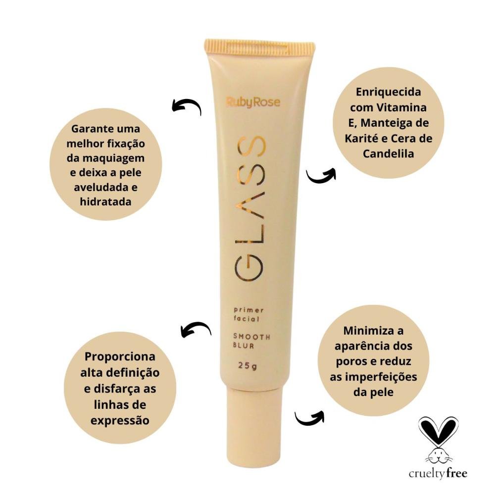 Primer Facial Smooth Blur Ruby Rose Glass 25g 25g 2