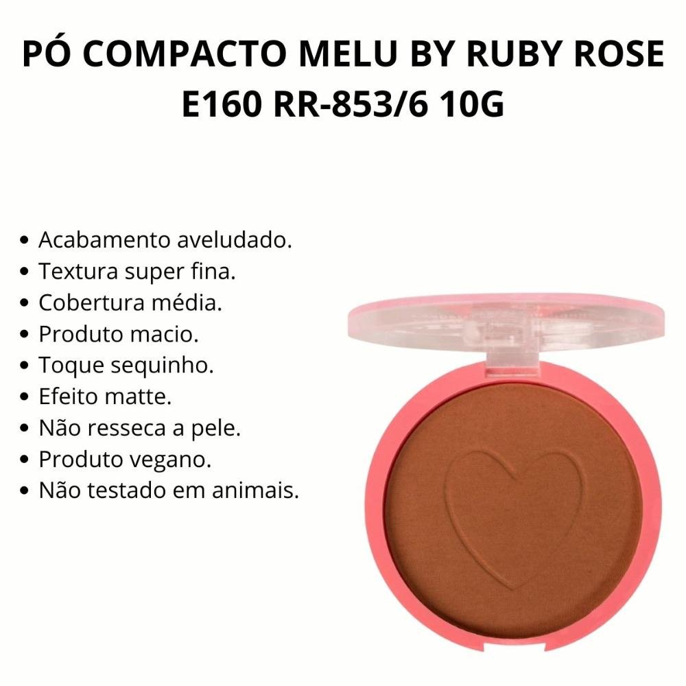 Pó Compacto Melu By Ruby Rose E160 Rr-853/6 10g E160 2