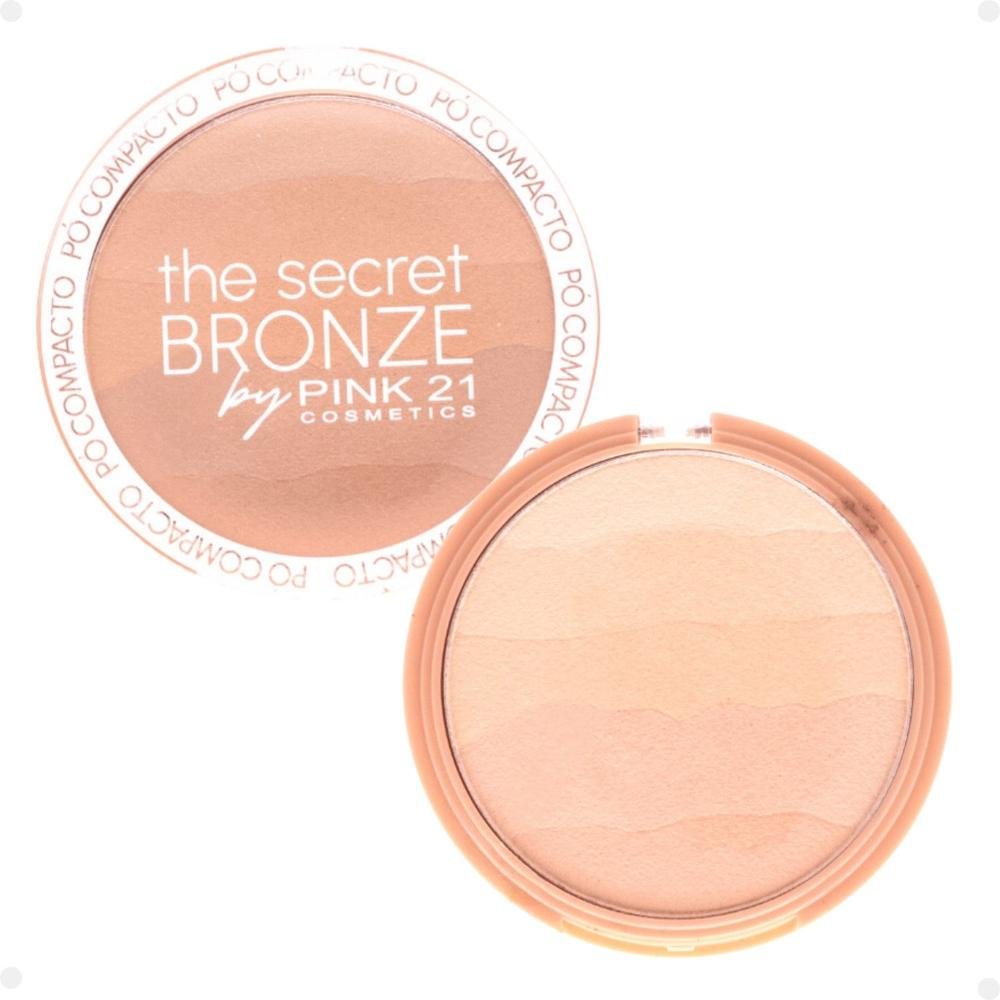 Pó Compacto Pink 21 The Secret Bronze 02 Cor 02 1