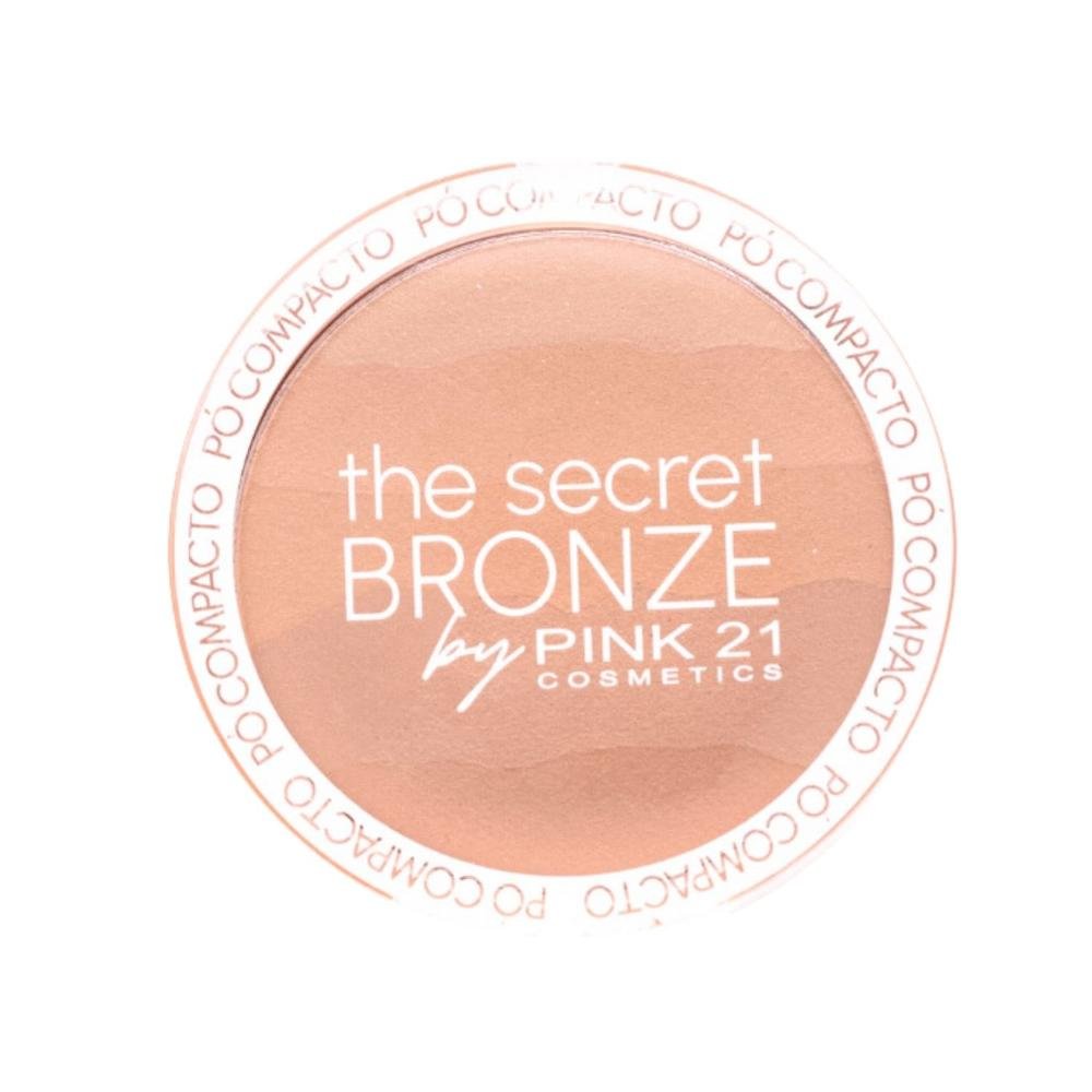 Pó Compacto Pink 21 The Secret Bronze 02 Cor 02 3